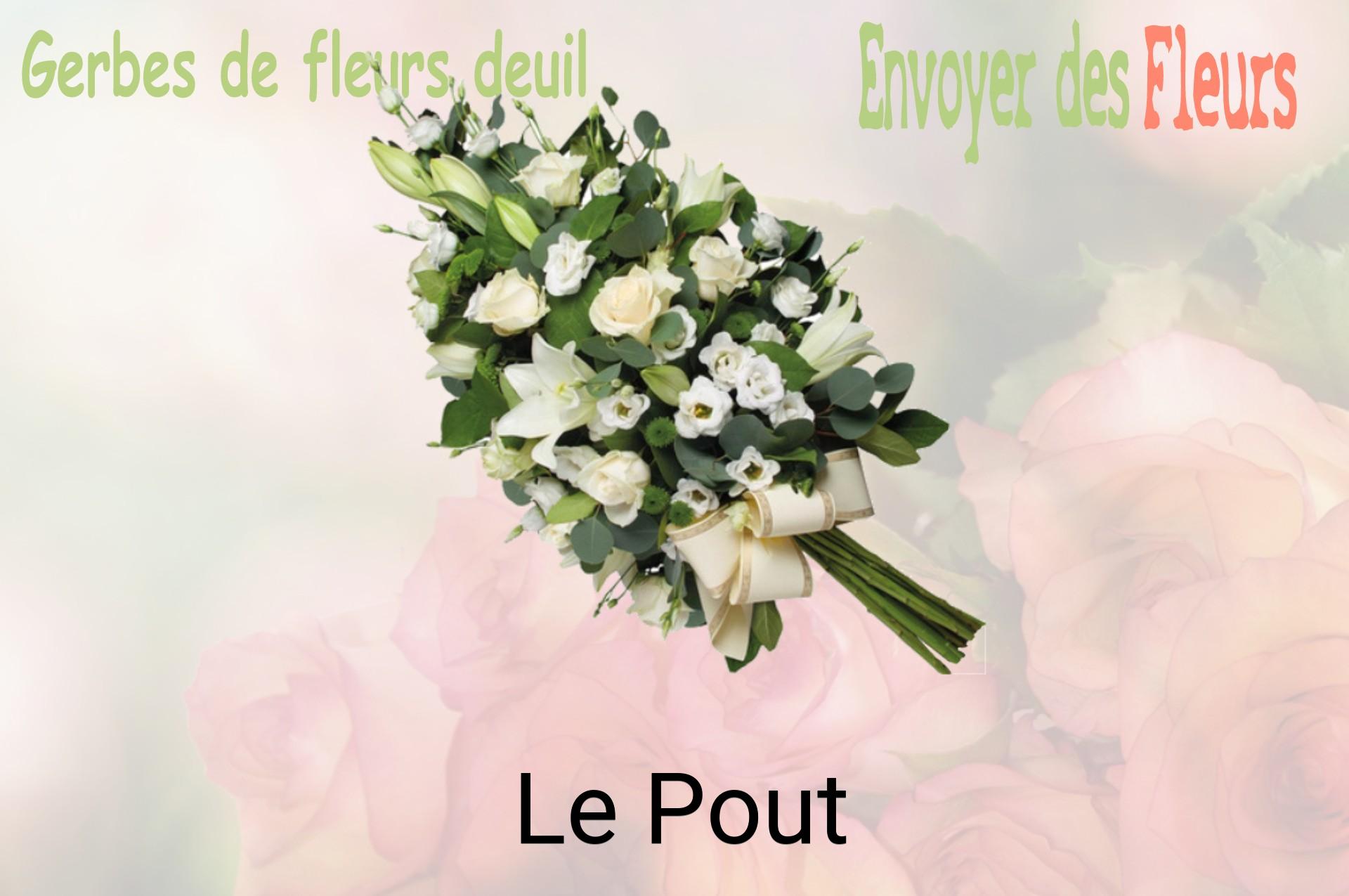 Gerbe de fleurs de deuil livrée à Le Pout
